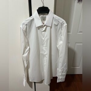 Lucky Brand White Classic Dress Shirt - Spread Collar